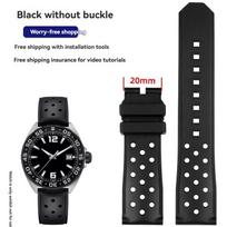 22MM Aukštos kokybės silikoninė laikrodžio apyrankė F1 TAG HEUER FORMULA 1 sportinių laikrodžių serijai Guminė laikrodžio juosta 21mm