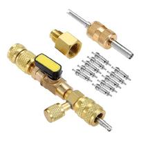 Universalus R404A R407C R134A HVAC R410A R22 šerdžių šalinimo rinkinys su 10 vnt. 5V1 šerdimis 1