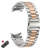 Be tarpų Greitai tvirtinamas Nerūdijančio plieno dirželis Samsung Galaxy Watch7 40 44MM FE/6/Classic 43 47mm Juosta Watch 5Pro 45mm Apyrankė Galaxy 7 44mm 40mm