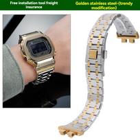 G-SHOCK Casio Mažam Sidabriniam Bloku 3459 GMW-B5000 GM-B2100 Serijoms Modifikuotas Nerūdijančio Plieno Vyriškas Aukštos Kokybės Laikrodžio Dirželis GMW-B5000mm