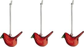 Iittala Kalėdinės dekoracijos Birds raudonos spalvos mini 3 vnt.