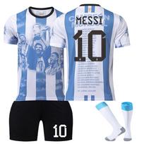 2223 Jubiliejinis leidimas Argentinos namų marškinėliai Vaikų futbolo treniruočių kostiumų rinkinys 16 mėlyna