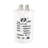 25uF 450V AC CBB60 Paleidimo kondensatorius 50/60Hz Cilindrinis Oro kompresoriaus vandens siurblio variklis