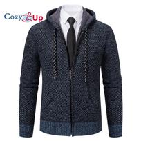 Cozy Up vyriškas airiškas megztas megztinis su užtrauktuku su gobtuvu vyrams M raudona