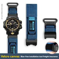 vyrams Casio G-SHOCK mudmaster GWG-1000/GB serijos sportinis alpinizmo nailono drobės laikrodžio dirželis aksesuaras apyrankė GWG-1000mm pilka spalva