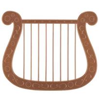 Realistic Design Plastic Harp Props Simulated Instrument  Costume Accessories žalia