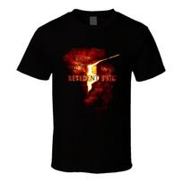 Resident Evil 5 Vaizdo žaidimo Marškinėliai L Juodi S juoda