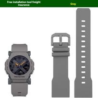 Casio GA-2300 serijos laikrodžiui dopamino spalvos studentiškas sportinis dervos gumos vyriškas ir moteriškas laikrodžio dirželis apyrankė 24mm balta