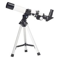 Astronominis teleskopas su žvaigždžių ieškikliu, refraktorinis kosminis teleskopas suaugusiems, vaikams, pradedantiesiems, žvaigždžių stebėjimui balta