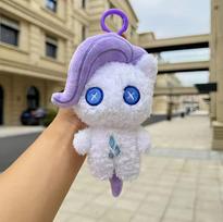 Kawaii My Little Pony Plush Backpack Pendant Keychain Twilight Sparkle Fluttershy Pinkie Pie Cute Bag Decoration Toy Gift orchidėja