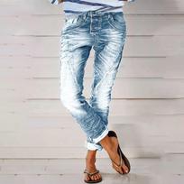Ladies Fashion Retro Versatile Casual Daily Skinny Slim Denim Trousers S juoda