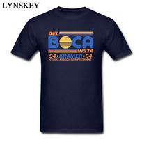 New Fun Seinfeld Del Boca Vista Kramer T Shirt Letter Printed Tee Shirts For Man Cotton Black Casual Shortsleeve Clothing S