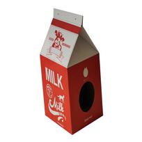 Cardboard Cat House Corrugated Paper Milk Box Shape Cat Scratching House Bed for Cats Kittens Banana Milk