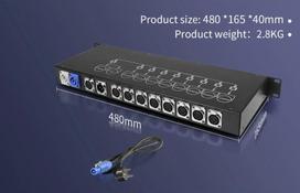 Signal Splitter 8 Channel DMX512 Stage Lighting Controller DJ Distributor Lighting Disco Wedding Party Signal Amplifier Distribu atmosphere juoda