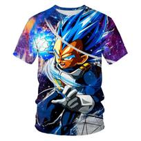 Dragon Ball Super Anime Super Saiyan Vegeta Spausdinti Vyriški Laisvalaikio Trumpomis Rankovėmis Marškinėliai XXS