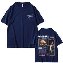 Klasikinis Retro Michael Jackson Pop Karaliaus Marškinėliai Vyriški Vintage Gotikiniai Roko Marškinėliai Vyriški Hip Hop Punk Per dydžio Marškinėliai 3XL black