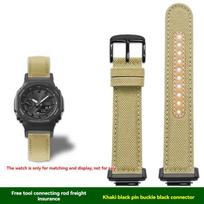 Skirta Casio GA-2100/1A1PR GA2110 GA-B2100 serijos laikrodžiui aštuonkampis sportinis nailono drobės alpinizmo vandeniui atsparus laikrodžio dirželis GA2100 GA2110