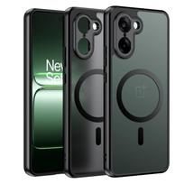 Magnetinis dėklas, skirtas „OnePlus Nord CE 5“ / „Nord CE5 5G“ su „MagSafe“ apsauga nuo kritimo, silikoninis dėklas – juodas