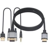 VGA–HDMI laidas su garso lizdu ir USB maitinimo šaltiniu – 1,5 m