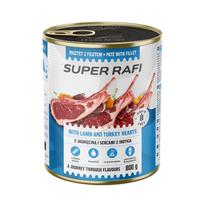 Super Rafi su ėriuko ir kalakuto širdelėmis šunims, 800 g