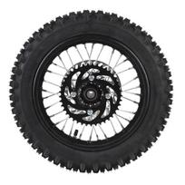 12 Inch Dirt Bike Rear Wheel Rim 80/100-12 3.00-12 Rear Wheel Tire and Rim Inner Tube 15mm Axle with Brake Rotor Sprocket juoda