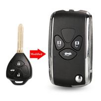 2/3/4 mygtukų automobilio raktų apvalkalas, skirtas Toyota / Avlon / Crown / Corolla / Camry RAV4 / Reiz / Yaris / Prado 2 Buttons
