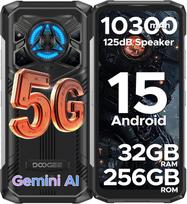 DOOGEE 5G Blade20 Play Mobilusis telefonas, 32GB+256GB, 10300mAh, 6.6'' Ekranas, 50MP, Android 15 sidabras