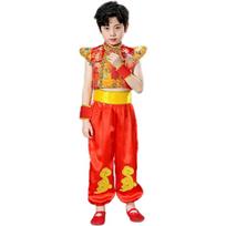Vaikų drakono Yangko liaudies šokių kostiumai Modernus Hanfu Mergaitėms Berniukams Liūto Nacionalinis Wushu Kung Fu Kinų tradicinis šokio kostiumas 110