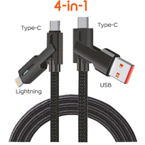 GREITO ĮKROVIMO LAIDAS USB/TYPE-C SU TYPE-C/LIGHTINING 2M