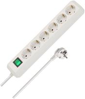 Ilgiklis BRENNENSTUHL Eco-Line, 6 lizdai, 3 m, 3G1,5+J, baltas