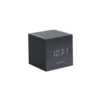 Juodas žadintuvas Karlsson Mini Cube, 8 x 8 cm