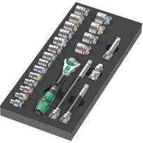 Wera 9721 Schaumstoffeinlage 8000 B Zyklop Knarre 3/8" Set 1, 23?teilig (Black/Gray, Knarren- und Stecknuss-Satz, in Schaumstoffeinlage für Werkstattwagen) | 05150111001 | 4013288225306