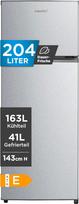 "Comfee RCT284DS2" šaldytuvas-šaldiklis, viršutinio šaldiklio skyrius, 176 kWh/metus, 143 cm aukščio, LED apšvietimas, apverčiamas durų vyris, sidabrinės spalvos