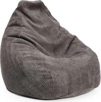 "Lumaland Gaming Bean Bag XXL" iš velveto, žaidimų kėdė suaugusiesiems ir paaugliams, patogus pupų maišas, 135 x 100 cm, pilkos spalvos