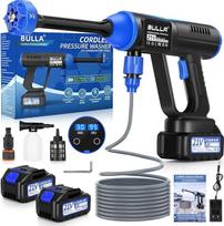 Akumuliatorinis slėginis ploviklis, "Hydro Blast", akumuliatorinis slėginis ploviklis "6-in-1", mobilusis slėginis ploviklis su 2 akumuliatoriais, skirtas balkonams ir automobiliams plauti, terasoms plauti