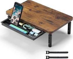 ETHU monitoriaus stovas, 3 reguliuojamo aukščio (11, 13, 15 cm) monitoriaus stovas su stalčiumi, stalviršio organizatorius biurui ir namams, ergonomiškas stovas kompiuterio spausdintuvui, nešiojamajam kompiuteriui, asmeniniam kompiuteriui