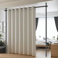 Kambarių pertvara Ekrano rėmas Užuolaidų stulpas Lankstumas Reguliuojamas ekranas Kambarių pertvara Nereikia gręžti miegamajam ar biurui 180 x 300 cm