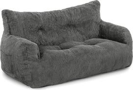 Pamapic Bean Bag, didelis Bean Bag kėdė su užpildymo įtraukti, 2 vietų sofa su nešiojamu rankena, modernus ergonominis Beanbag suaugusiųjų, Patogus kėdė gyvenamasis kambarys, miegamasis, žaidimų kambarys, pilka
