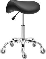 Reguliuojamo aukščio balno taburetė BEWISHOME, balno taburetė su ratukais, 360° pasukama taburetė, riedučių taburetė, ergonomiška taburetė, 200 kg keliamoji galia, skirta grožio salonams, SPA salonams ir klinikoms (juoda)