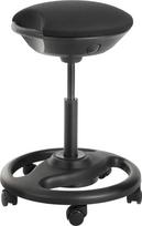 SONGMICS dinaminė darbo kėdė Ergonominė sukamoji kėdė su ratukais Ypač plati sėdynė 10° pasvirimo kampu Reguliuojamas aukštis Storas paminkštinimas OSC06BK Juoda