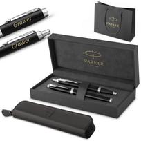Parker plunksnakotis ir rašiklis IM Black CT rinkinys su graviravimu / dėklas ir maišelis Dovanų rinkinys