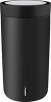 Stelton Terminis puodelis To-Go Click 200 ml, prislopintos juodos spalvos, iš dvigubo plieno