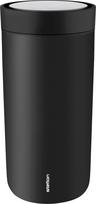 Stelton Terminis puodelis To-Go Click 400 ml, prislopintos juodos spalvos, iš dvigubo plieno