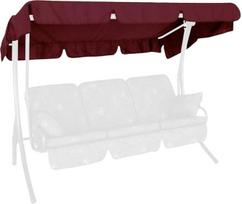 "Angerer Freizeitmöbel GmbH Hollywood Swing" stogelis nuo saulės - tinka daugeliui 3 vietų "Hollywood" sūpynių - Vokietijoje pagamintas sūpynių stogas (Swingtex Bordeaux, 210 x 145 cm)