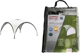 "Coleman" renginių pavėsinė, apsauga nuo lietaus ir saulės, sodo pavėsinė ir šoninė siena greitai pastatomai pavėsinei, šoninis skydas su durimis ir langu, pilka, XL, 2000032121