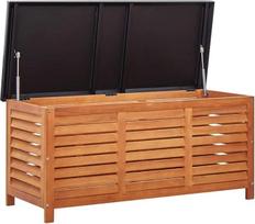 "Festnight" sodo dėžė 117 x 50 x 55 cm Eukaliptas Medžio masyvo pagalvių dėžė Sėdynės pagalvių dėžė Sodo suoliukas Sodo skrynia Pagalvių dėžė Sandėliavimo dėžė, atspari oro sąlygoms