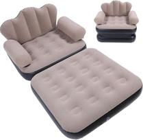 "Jectse" pripučiama sofa lova, PVC su tankiais flokiais, sulankstoma Dydis: Apie 100 x 98 x 90 cm, 200 kg talpa, lengva laikyti, kava, kelionėms, stovyklavimui, kavai