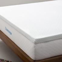 "Linenspa" 5 cm čiužinio viršutinis sluoksnis su vėsinamuoju geliu, atminties putomis ir skalbiamu užtrauktuku su užtrauktuku, 120 x 190 cm