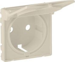 Cover plate Valena Life - 2P+E socket - German standard - with flap - ivory 754841 | 3414970508997