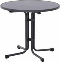 "Paco" sulankstomas stalas Skersmuo 80 cm Matinis antracitinis plienas/melaminas